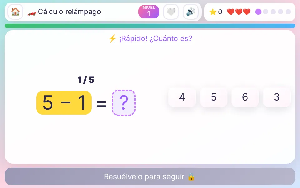 Screenshot of Lightning Maths