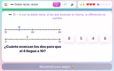 Doble recta: restar