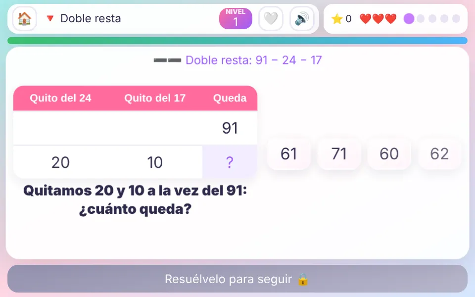 Captura de Doble resta