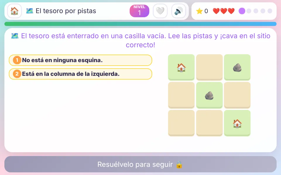 Captura de El tesoro por pistas