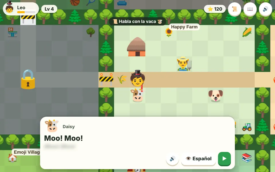 Captura de Emoji Quest: aventura en inglés