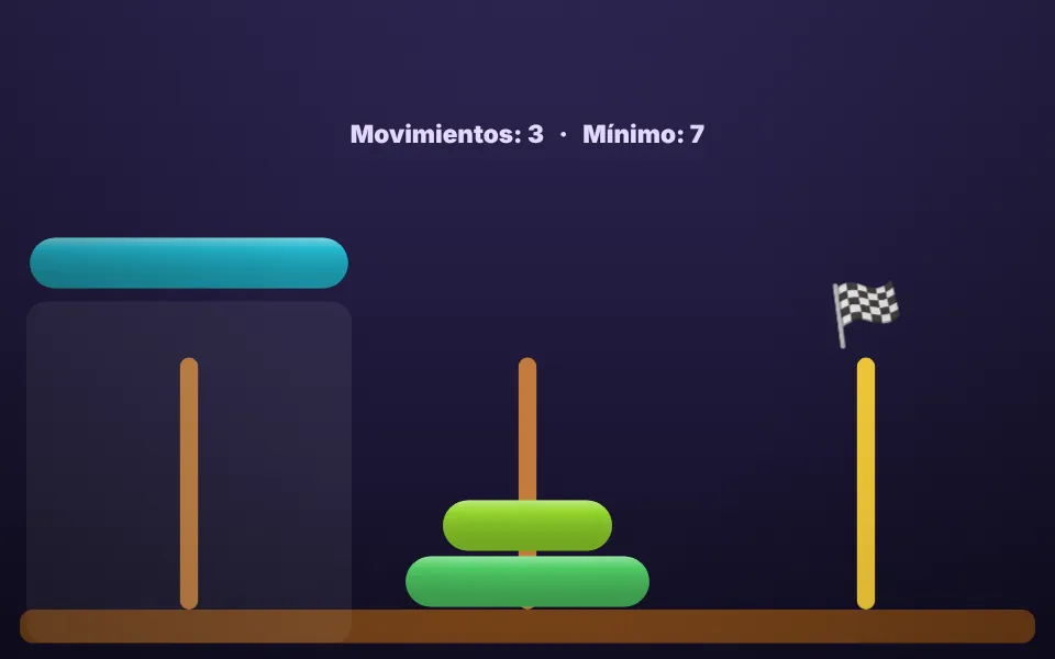 Screenshot of Tower of Hanoi