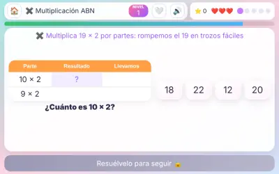Multiplicación ABN