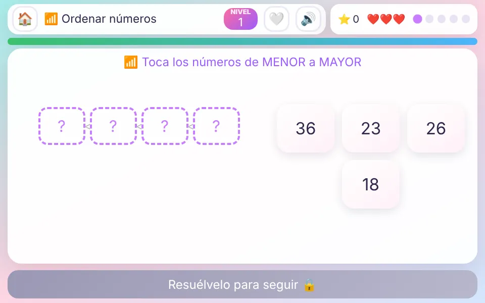 Captura de Ordenar números