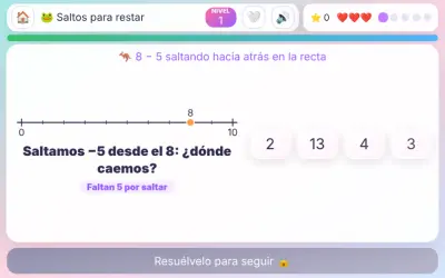 Saltos para restar